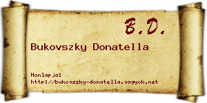 Bukovszky Donatella névjegykártya